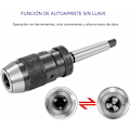 Miniatyrbillede 4 af 5: MT2-B16 1-16mm Selvspændende borepatron MK Konisk patron til CNC drejebænk