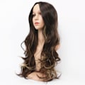 Pikkukuva 5 / 5: TG Pitkä Aaltoileva Synteettinen Peruukki Naisille Gradientti 24 Tuumaa Natural Curly W