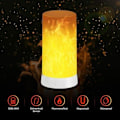 Miniatyrbilde 4 av 5: Peislys, Flammeflimmer nattlys USB-oppladbart flammebordlampe