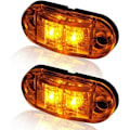 Pikkukuva 2 / 5: 10 kpl 2 LED Sivuvilkkuja 12/24V LED-äärivalot Perävaunun sivuvilkku Varoituskeltainen valo kuorma-autolle, matkailuautolle, asuntovaunulle, DEBUNS