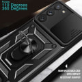 Miniatyrbillede 5 af 5: Samsung Galaxy S23 Hybrid etui med Finger Ring & Metal Plade - S Sort