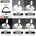Miniatyrbillede 5 af 5: Bærbar Udendørs Lampe Camping Lampe LED Solcellelampe Genopladelig Powerbank Udendørs Belysning Kraftig Lommelygte Bærbar Nødlampe..DEBUNS