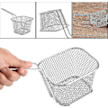 Miniatyrbilde 3 av 3: 2024, 8 stk Fritøsbasker, Fritøsbasker i Rustfritt Stål, Mini Matutstillingskurv for Dypfritert Pommes Frites, Kylling, Liten Fritøsbasker