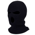 Miniatyrbillede 1 af 5: Sort Balaklava Ski Mask Røverhue Sort Sort