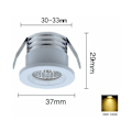 Miniatyrbilde 2 av 3: Sett med 4 mini innfelte LED-spotlights, 3 W, varmhvit Hvit..DEBUNS
