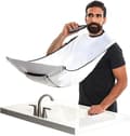 Portable Beard Catcher with Suction Cups - Beard Trimming Apron - Gift for Men, Father, Husband - White