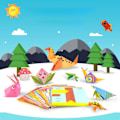 Miniatyrbild 2 av 5: Grundläggande Origamipapper 54 ark dubbelsidigt fyrkantigt papper Gör-det-själv-hantverkssatser Aktivitetscenter Community Accs Skolmaterial null - A