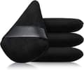 Triangular Makeup Loose Powder Puff Makeup Accessories (Black) 4 Pieces_yux