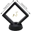 Miniatyrbillede 2 af 5: 5 dele (sort) flydende udstillingsmontre, 3D-gennemsigtige displaystativer