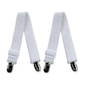 Miniatyrbilde 7 av 9: Justerbar lakenholder dyneholder duk sofa trekk laken spenne telt metall fast lakenklemme White [2 pieces] Two sides four clamps