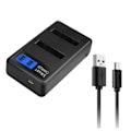 Miniatyrbillede 3 af 5: Bekvem og bærbar NB6L LCD Dobbeltpladslader Kamera Batterilader til SX530HS,SX610HS,SX710HS,SD1200IS Batteri