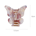 Miniatyrbillede 5 af 5: Hårnålshajklemme Butterfly Catch Kvinder Hårnål Hvid