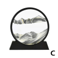 Miniatyrbilde 1 av 5: CZQIKEDA Bevegelig Sandkunstbilde Sandscapes, 3D Dynamisk Rund Sand svart One-size