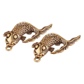 Pikkukuva 3 / 3: 2 kpl Messinki Fancy Carp DIY pieni riipus Luova DIY messinki auton avaimenperä riipus