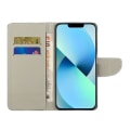 Miniatyrbillede 5 af 5: Til iPhone 15 Wallet Case Cover Mønster Beskyttelse - Bjørn Sort