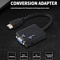 Miniatyrbillede 5 af 5: HDMI-kompatibel til VGA, guldbelagt han til hun adapter til computer Stationær Bærbar PC TV Set-top Box