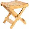 Miniatyrbilde 1 av 5: Sammenleggbar krakk i massivt tre - Bærbar krakk for hjem, gaming, fiske, fungerer i soverom, hage, tre, 29x28x26 cm