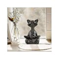 Miniatyrbillede 2 af 5: Kreativ Sort Buddha Kat Statuette Meditation Yoga Kat (sort)