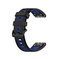 Miniatyrbillede 1 af 5: Silikonarmbånd 22mm Blå & Sort til Garmin Fenix ​​5/5 Pro/6/6 Pro Blå, Sort