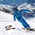 Miniatyrbilde 5 av 5: Universal Ski Bærestropp, Justerbare Borrelås Ski Stropper, Enkel Transport for Skiutstyr, Svart/Oransje