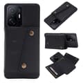 TG Xiaomi Mi 11T - Praktisk Stilfuld Cover med Kortholder Sort