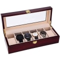 Miniatyrbild 3 av 5: TG klockbox smyckesförvaringsbox displaybox trälåda med lås