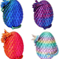 Miniatyrbilde 9 av 11: Hot salg 3D-printet drageegg edelsten krystall drage ornamenter håndlagde gaver drageegg sett fargedekorasjon Single 30cm