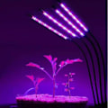 Miniatyrbild 5 av 5: INF Växtlampa / växtbelysning med 4 flexibla LED-lysrör 1-pack