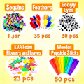 Miniatyrbild 7 av 8: Mega pysselset - Piprensare, rörliga ögon, bollar Multicolor multifärg