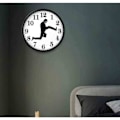 Miniatyrbild 4 av 4: Monty Python Inspirerad Silly Walk Väggklocka Creative Silent Mute Clock Väggkonstpresent Svart