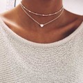 Miniatyrbillede 1 af 4: Mode Multi-lag Halskæde med Lover Choker til Kvinder og Piger