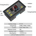 Miniatyrbillede 3 af 5: DC 12V 20A Programmerbar Digital Relæ-timer Tidscyklusforsinkelseskontaktmodul (FMY)