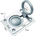 Miniatyrbillede 2 af 5: 2 stk Ringspolning draghandtag Rustfrit stål luckelyftare flush H