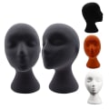 Miniatyrbilde 3 av 5: TG Kvinnelig Styling Flockende Skumhodeform Perukholder DIY Hodeplagg Displaymodell Svart