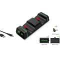 Miniatyrbild 5 av 5: DOBE Xbox One/X/Slim Laddningsstation inklusive 2 batterier Svart