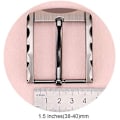 Miniatyrbillede 4 af 7: 1,5 tommer (38-40 mm) Bæltespænde Enkelt Stift Firkantet Udskiftningsspænde til Mænd Kvinder Bælte Grå04 Grå04 Grå04
