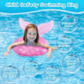 Miniatyrbillede 3 af 5: Baby Simring Flyde, Oppustelig Baby Simring Flyde Pool Flyde til Børn Småbørn, Oppustelig Simring Midje Flyde Ringe (Rosa)