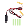 Miniatyrbillede 1 af 5: 1 til 2 AA AAA Batteri Eliminator USB Strøm 4,5V Adapter Kan erstatte 3 stk AA AAA Batterier til Walkie Talkie Lys AAA