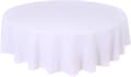 Round tablecloth made of quality material 140cm 55_yux White