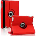 360 roterende iPad-etui hårdt beskyttelsescover med elastisk lukning og stander til iPad 6. og 5. generation rød Röd