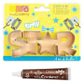 Miniatyrbillede 1 af 4: Stjerneformet kageform i rustfrit stål + chokoladepen