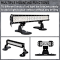 Miniatyrbillede 5 af 5: Magnetisk Base LED Strip Monteringsbeslag, Stærk Sugekopholder til Lige Buet Side LED Strip Montering, 2 Pak, Sort