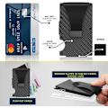 Miniatyrbillede 7 af 9: Kulfiber kortætui RFID Sort - Julegave One size