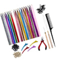 Miniatyrbilde 1 av 5: TG 12 farger hårforlengelse Tinsel Kit 2400 tråder for styling 94cm