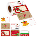 Miniatyrbilde 1 av 5: Rektangulær God Jul-klistremerke, julegaveforsegling, emballasjedekorasjon 250 sheets/roll