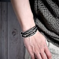 Miniatyrbilde 3 av 5: Til min sønn - Elsker deg for alltid Lærarmbånd, flettet lærarmbånd for menn Armbånd Armbånd Armbånd