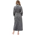 Miniatyrbilde 3 av 5: Dame Lang Klesplagg Damer Mikrofiber Vinter Varmt Fluffy Klesplagg Sauna Kåpe Nattøy Julegave - Grå M