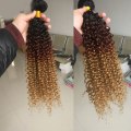 Miniatyrbilde 2 av 5: TG Kvinner Ombre Krøllete Hårpakker Syntetisk Hårvev Extensions Hårstykke