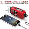 Miniatyrbild 2 av 5: Veva Radio, Nödradio Solcellsdriven Bärbar 2000mah Powerflashlight