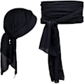 Pikkukuva 1 / 4: Merirosvoasu asustesetti Retro Durag pitkäpyrstöinen merirosvohattu isolla reunuksella keskiaikainen renessanssiteema Cosplay-asu Halloween-juhliin BY Musta